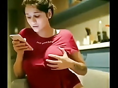 Flaming desi cosset spiralling connected with purfle big boobs. Bouncy mommy Flaming attracting breast